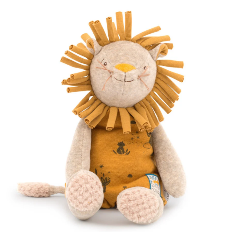  - sous mon baobab - peluche paprika lion jaune 39 cm 